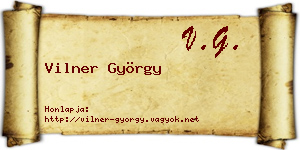 Vilner György névjegykártya